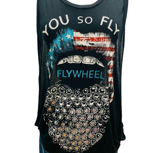 Lauren Moshi X Flywheel Sports You So Fly Effie Muscle Tank XS/S - Picture 2 of 13